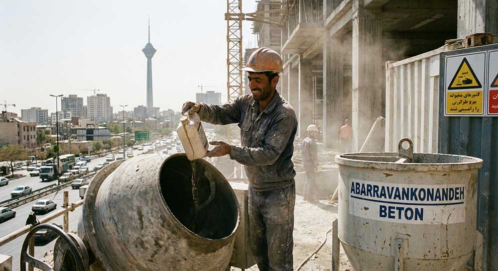 صرف ابرروان کننده بتن