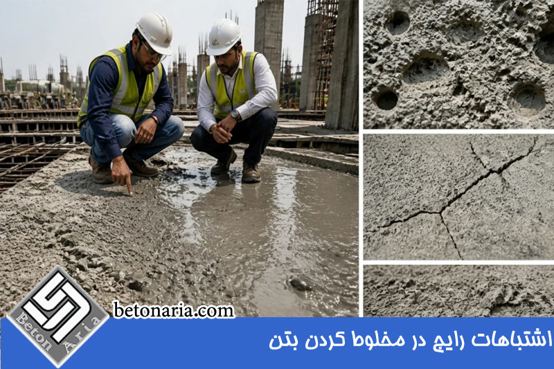 اشتباهات رایج در مخلوط کردن بتن 
